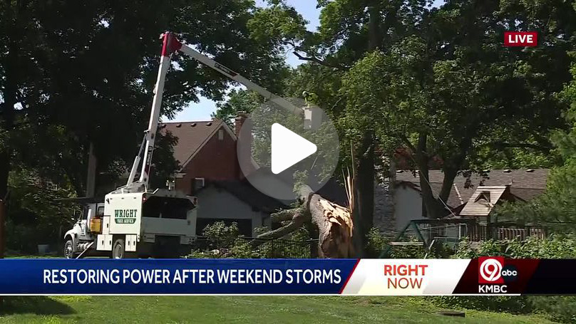 KMBC TV 9 - Power outage from storm Kansas City metro.